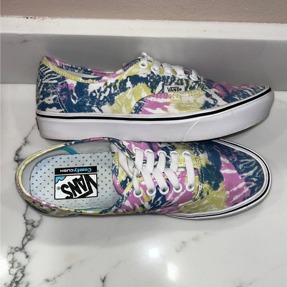Vans off the Wall Comfy Cush Shoes Tie Dye Skate Sneakers Women's 8.5 Men's 7.0 - Picture 2 of 8